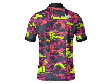 BooYaa Golfer - ALL SORTS, pink, lime and black golf shirt, back product view