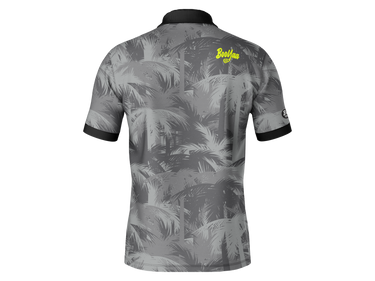 BooYaa Golfer - BALI, gray golf shirt, back product view