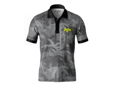 BooYaa Golfer - BALI, gray golf shirt, straight front product view