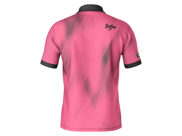 BooYaa Golfer - Pink Lemonade, pink and black golf shirt, back product view