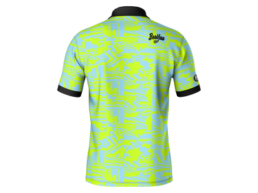 BooYaa Golfer - SWAMP, lime and white golf shirt, back product view